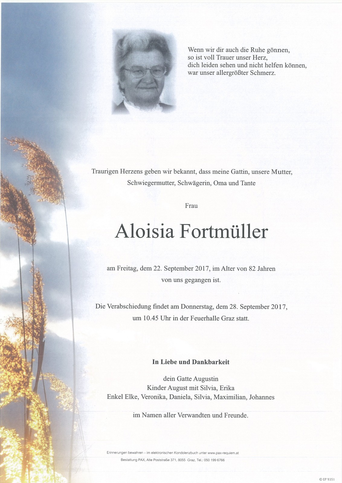 Parte Aloisia Fortmüller