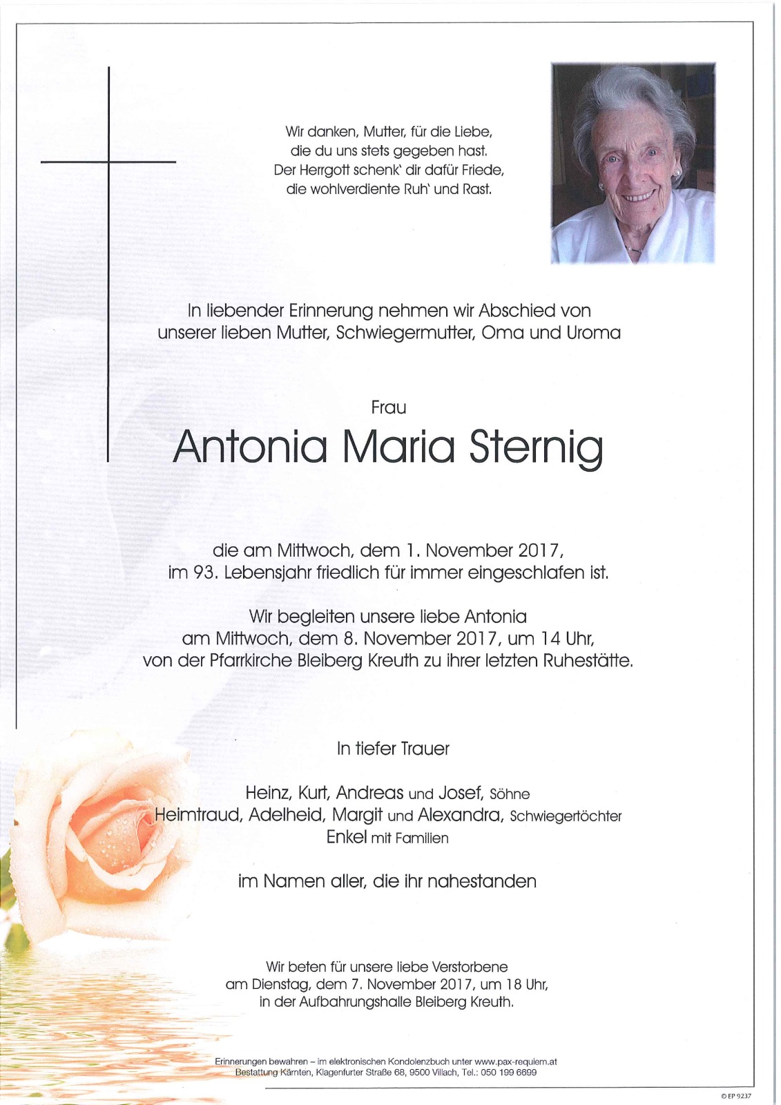 Parte Antonia Maria Sternig