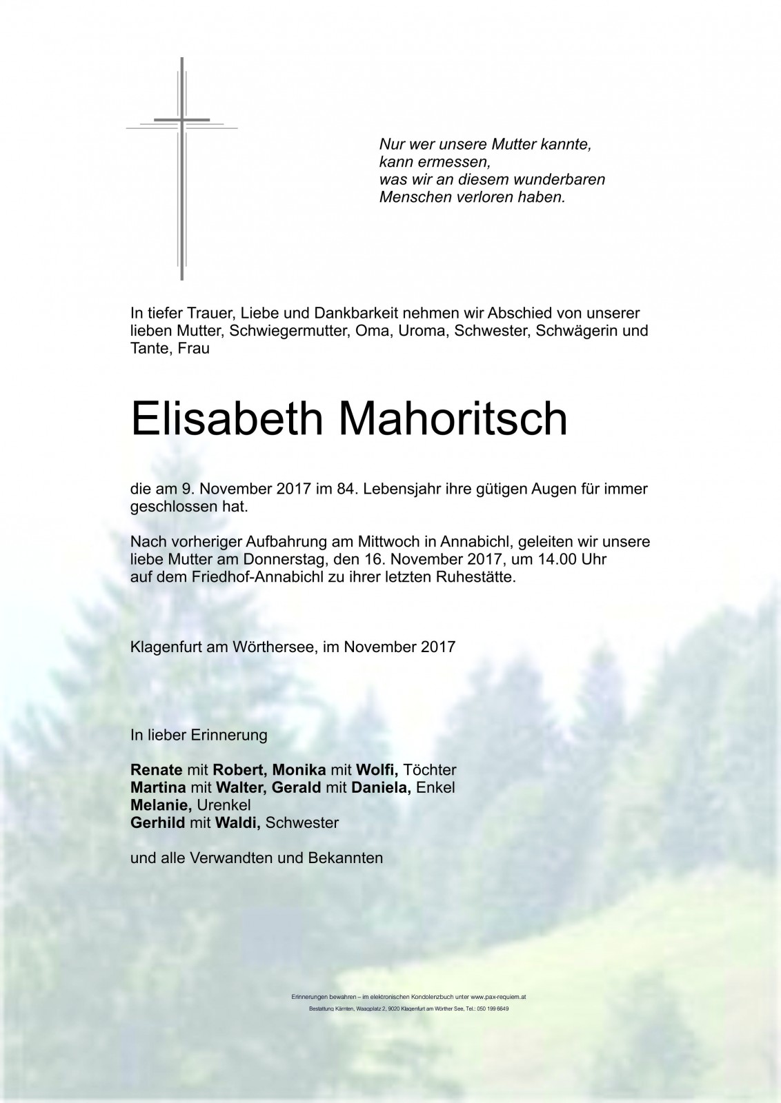 Parte Elisabeth Mahoritsch