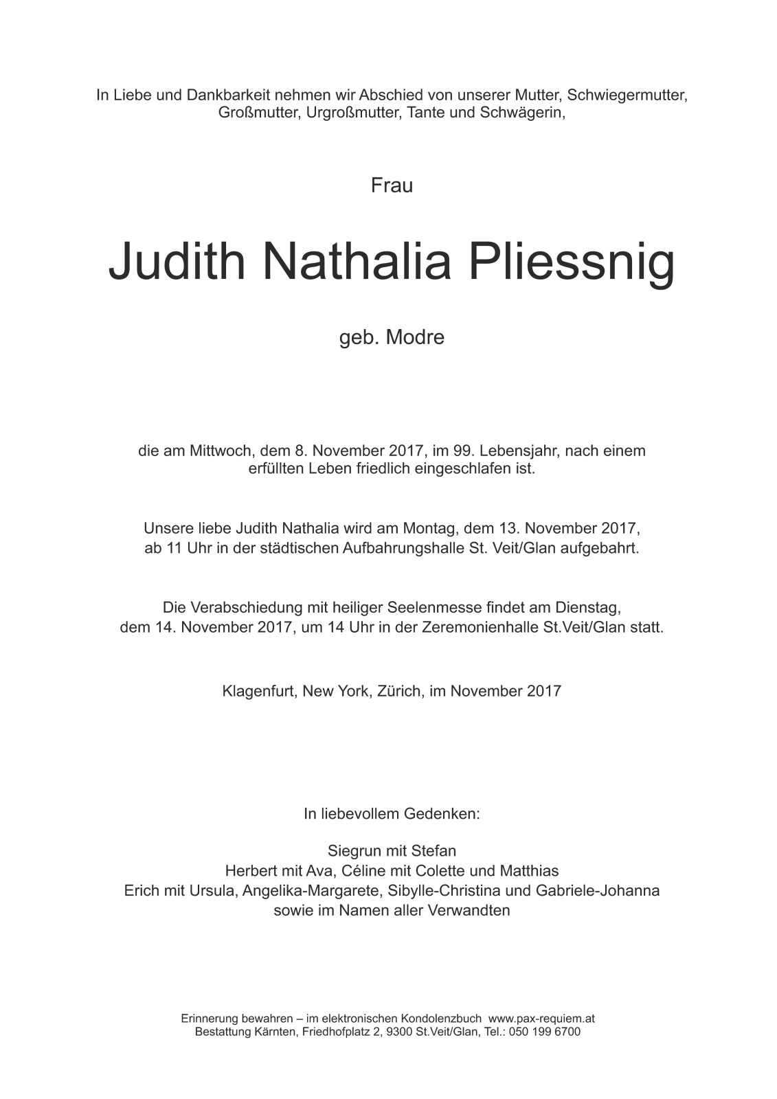 Parte Judith Nathalia Pliessnig